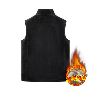 Winter new lamb velvet vest double-sided velvet middle-aged vest silver fox velvet fleece-lined vest a generation of hair