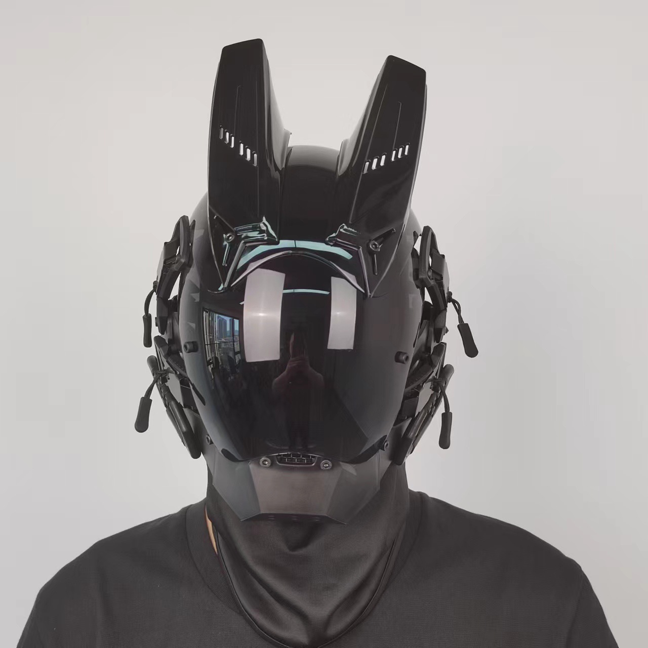 Cyberpunk helmet CS chicken mask science fiction equipment Halloween party accessories COS functional props base