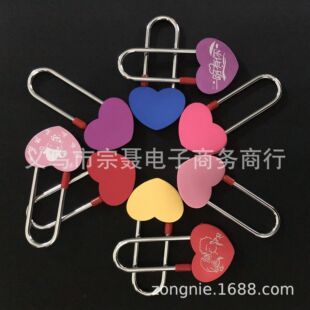 50mm Color Lock Series Heart Lock Tourist Attractions Hanging Ornaments Valentine's Day Gift Heart Lock Printing Wishing Lock