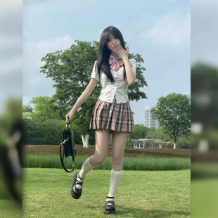 Suit Preppy Style JK Short-sleeved Shirt for Female Students in Summer Sweet and Spicy Versatile Waist Top Japanese Style Style Puff Sleeves Pure Desire
