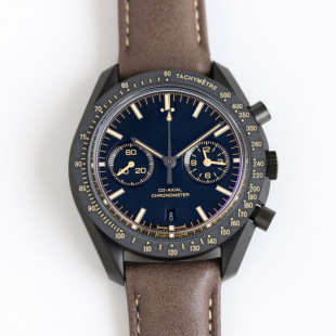 Little Red Riding Book Re-engraved Watch Hippocampus 300 Speedmaster Series Log Multifunctional Chronograph 9300 Moon Phase Dark Surface of Moon