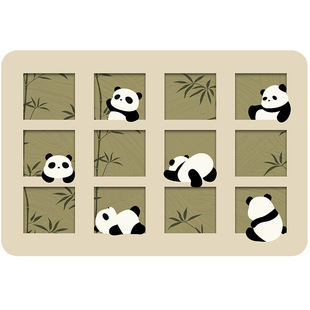 Cute Panda Kitchen modern minimalist diatom mud draining mat Bar water absorbing square table mat chopsticks draining mat