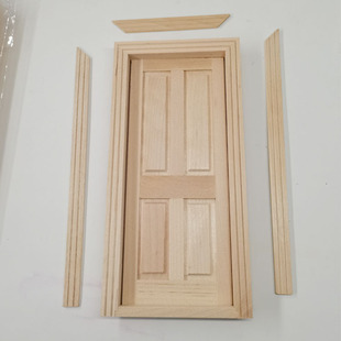 1:12 dollhouse dollhouse Mini Wooden Small Furniture Model Play House Toy DIY Double-connected Wooden Door