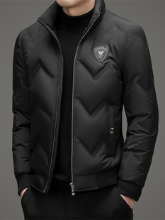 Hengyuanxiang New down jacket men's autumn and winter thickened warm casual all-match trendy youth western style stand collar coat