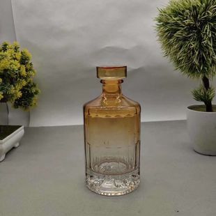 Spray Wine Bottle Crystal White Material Liquor Bottle Glass Empty Bottle 500ml Wedding Banquet Wedding Wine Bottle Glass Bottle with Full Packaging