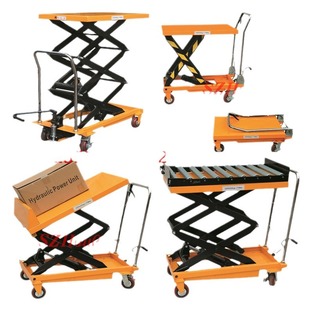 Manual platform trolley pedal type hydraulic platform PTS500kg mould trolley ball manual lift PT150
