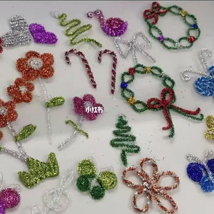 DIY twist bar children's handmade bouquet material bag encryption wool jewelry grocery store toys wholesale