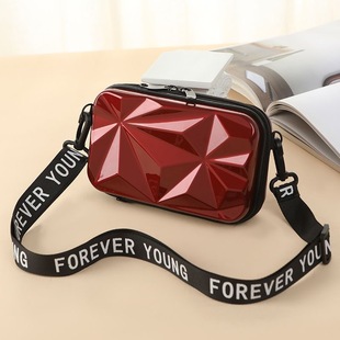 2024 Spring New PC Diagonal Cross Bag Ladies Cosmetic Bag 7inch Hard Shell Bag Waterproof Storage Bag Clutch Wholesale