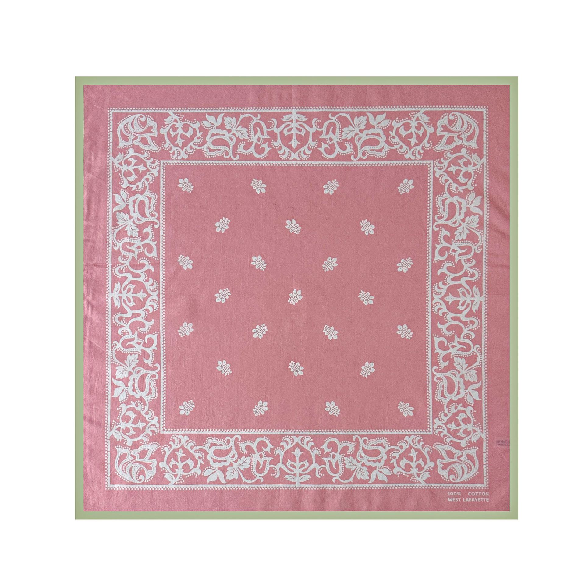 Summer Pink Paisley Silk Scarf, High-End Cotton and Linen Thin Sunscreen Square Scarf, Women's Fashion Accessory Scarf