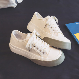 Canvas Shoes Women's 2025 New Student Korean-style Chic All-match Casual Women's Shoes Breathable Thick Sneakers for Women