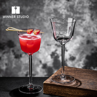 Open Small Capacity Cocktail Glass Champagne Glass Backside Goblet Martini Glass Sweet Wine Glass Bartender Glass