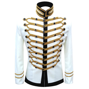 European and American Fashion Costume MJ Same Style Men's Car Flower Dress Performance Costume Bar Club DJ Stage Costume