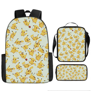 Cross-border Hot Wholesale pokemon Pikachu Schoolbag for Primary and Secondary School Students Baokemeng Backpack Children Backpack