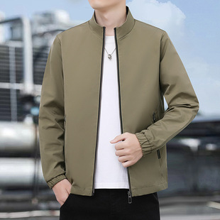high quality Jacket Men's Spring and Autumn 2024 New Jacket Men's fleece-lined Thickened Youth Casual Top Men's Winter
