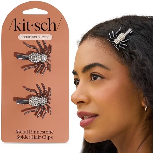 Kitsch Women's Rhinestone Hair Clips, Fashionable Decorative Hair Accessories | Extra-Long Rhinestone Hair Clip for Events | Give as a Gift