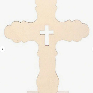 New Style Simple Resurrection Wooden Cross Shape Crafts Hollow Carving Ins Style Home Decoration Ornaments