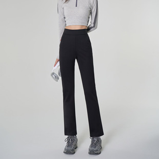 [Supermodel Pipe Pants] Women's Spring New Brocade Cotton Straight Small Black Pants Pipe Casual Women's Pants for Outer Wear