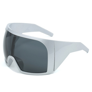 2023 cross-border which large frame surround sunglasses women and men futuristic technology integrated sunglasses