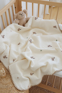 Baby's Gauze Cover Quilt Summer Thin Pure Cotton Cover Blanket Outgoing Windshield Cover Towel Children's Baby's Summer Air Conditioning Quilt