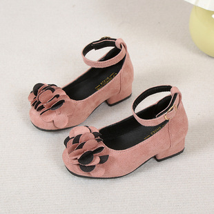 Spring and Autumn new student princess shoes children's high heels children's shoes girls' leather shoes dance shoes middle and big children's campus shoes