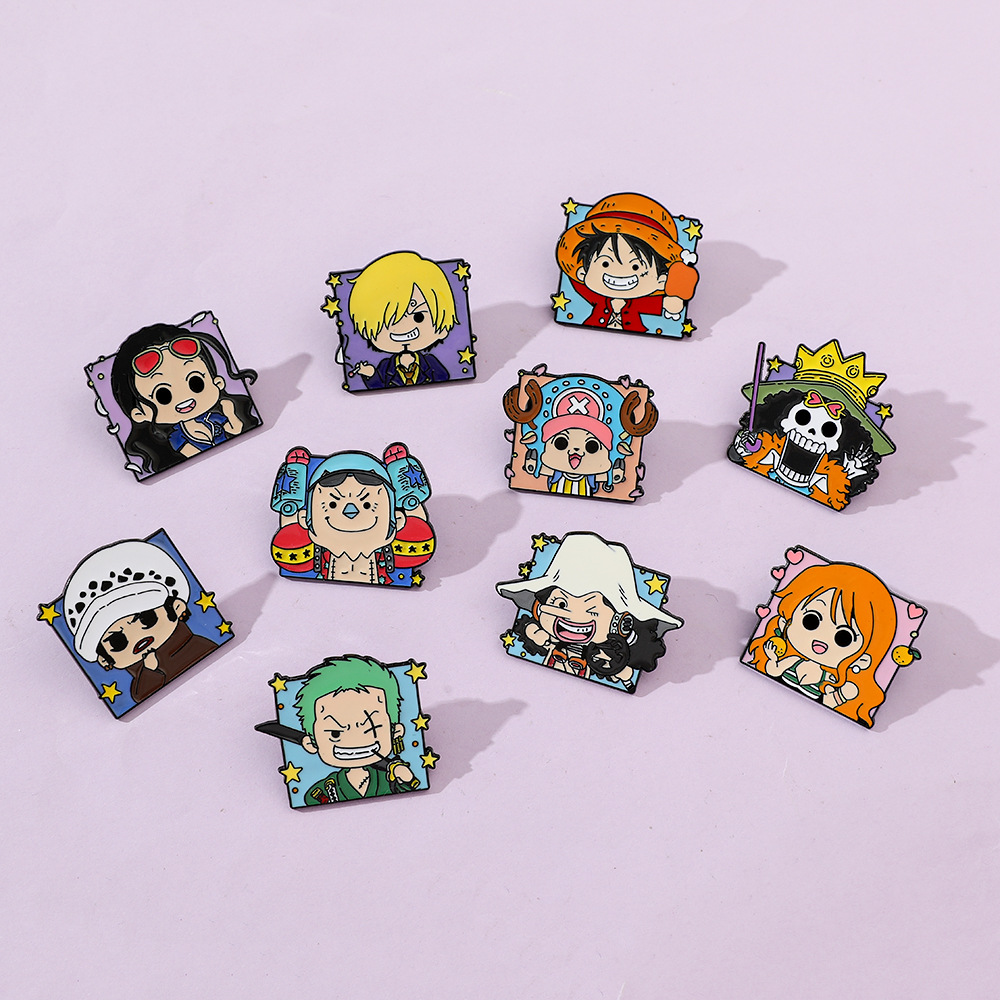 Cartoon Animation Creative One Piece Metal Brooch Decoration Cute Sauron Oil Drop Alloy Badge Pin Accessories