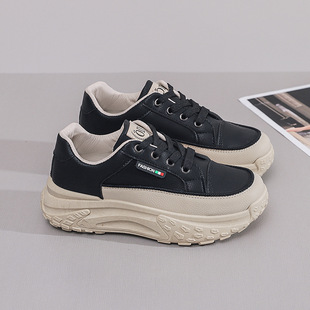 Autumn Women's Shoes New Breathable White Shoes Women's Korean-style All-match Thick-soled sneaker Casual Sneakers Trendy Shoes for Daddy