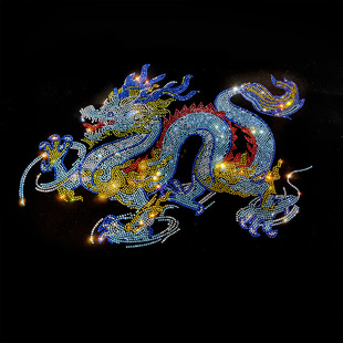 Dragon T-shirt hot drilling hot drawing Guotide hot drilling hot drawing hot drawing design and processing