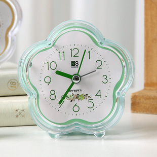 New Cute Flower Transparent Alarm Clock for Children and Students Creative Wake-up Special Bedroom Dormitory Desktop Learning Clock