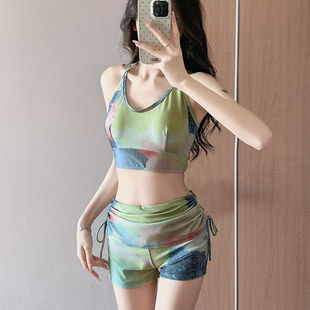 Swimsuit Women's High-end Sense Split Conservative Three-piece Set 2025 New Explosions Slimming Long-sleeved Hot Spring Swimsuit