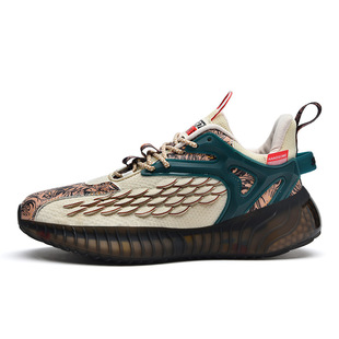 Spring Men's Chinese Style Dragon Scale Black Samurai Trendy Shoes Casual All-match sneaker Popcorn Aj Coconut Shoes