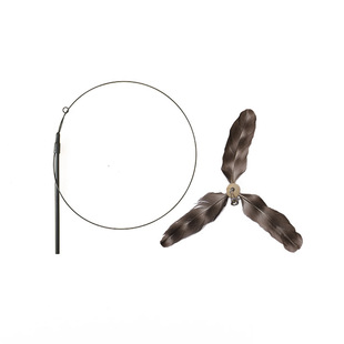Factory wholesale pet toy wooden handle cat stick cat interactive toy feather long pole replaceable head cat stick
