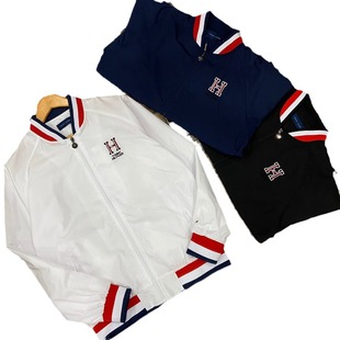 Новый Tommy Tommy вышивка мелкий буква Бейсбол V-образный вырез Мужская дикая куртка куртка ветровка