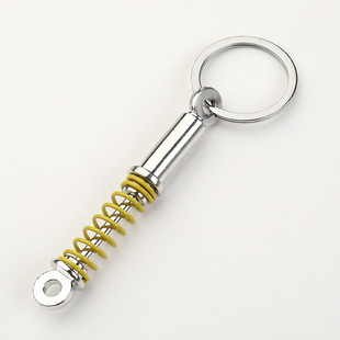 Creative metal keychain Turbine Gear wheel hub brake disc shock absorber caliper car keychain pendant wholesale