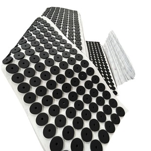 Black Round Self-adhesive Silicone Pad Base Hook Non-slip Gasket Foot Mat Bamboo Wood Silicone Gasket Grey Silicone Pad