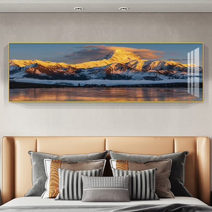 Modern Simple Back Jinshan Landscape Landscape Bedside Painting Light Luxury Warm Master Bedroom Room Living Room Decoration Hanging Painting