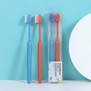 WeChat hot spiral wire adult toothbrush Soft Hair 2 PCs couple household ultra-fine soft hair toothbrush wholesale factory