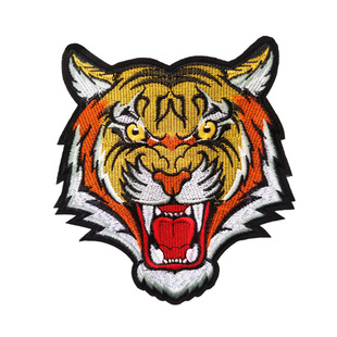Factory spot cloth stickers cartoon tiger head computer embroidery down jacket coat patch cute animal embroidery stickers