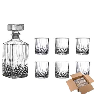 Factory wholesale pallet packaging glass foreign wine white wine red wine fruit wine bottle decanter 920ml bottom flower