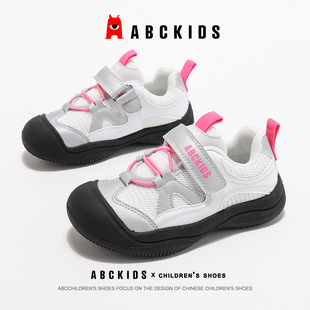 Детская обувь abckids для девочек, осень 2024, новая обувь на липучке, повседневная обувь, модные кроссовки на мягкой подошве