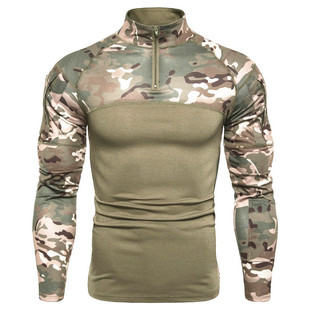 Frog Training Uniform Combat Uniform Youth Collar Long Sleeve Camouflage Uniform Military Battlefield Outdoor Elastic Tight Tactical Suit