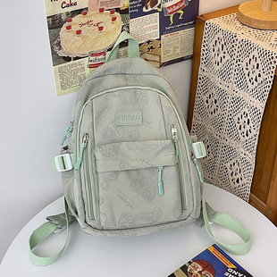 Student Schoolbag New Casual All-match Lightweight Bear Printed Backpack High-value Women's Large-capacity Backpack