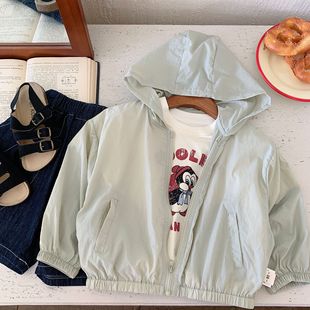 Children's Coat Bang Cheng 2025 Spring New Boys and Girls Cartoon Cute Bear Sunscreen Ultra-thin Top H0220