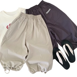 Children's Casual Pants Bang Cheng 2025 Summer New Children's Weaving Children's Wear Korean Simple Trendy Pants H0252