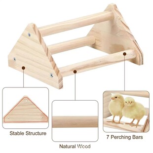 Wooden Parrot Stand Floor-Standing Bird Stand Small Parrot Bird Training Stand Solid Wood Desktop Bird Stand