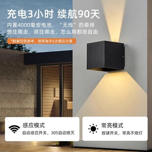 Wiring-free Rechargeable Outdoor Wall Lamp Magnetic Punch-free Away Corridor Human Body Induction Lamp Battery Door Lamp
