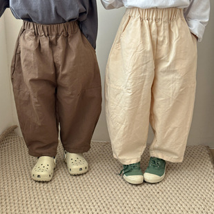 Children's pants spring and autumn loose casual pants for boys and girls 24 new spring Korean style spring baby radish trousers