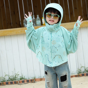 2024 children's sun protection clothes boys and girls baby UV protection coat air conditioning shirt baby spring and summer thin breathable