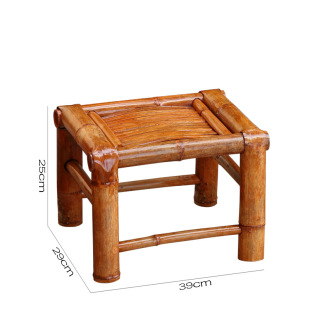 Backrest Vintage Bamboo Stool Nostalgic Bamboo Wraft Traditional Homestay Rattan Chair Vintage Hot Pot Handmade Teahouse Bamboo Chair