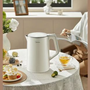 Midea Электрочайник MK-SH15M116 бытовые 1,5 л 304 нержавеющая сталь двухслойный антиглажный чайник для подарков