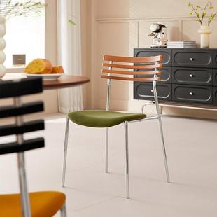 Middle Ancient Nordic Modern Internet Celebrity Backrest Chair Vintage Designer Chair Home Simple Light Luxury Solid Wood Dining Chair
